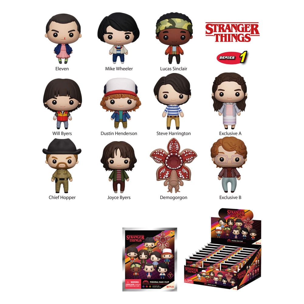 Stranger Things PVC-Taschenanhänger Series 1 Display (24) Image