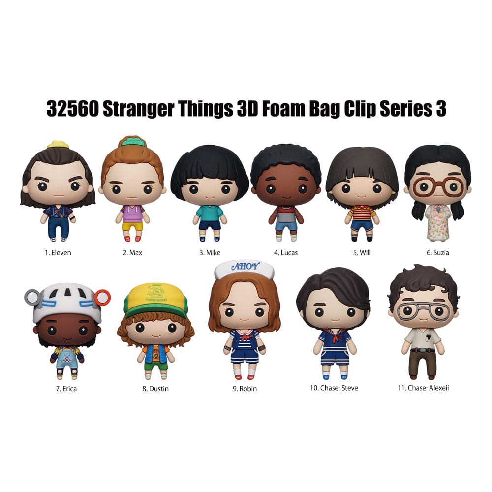 Stranger Things 3D PVC-Taschenanhänger Series 3 Display (24) Image 1