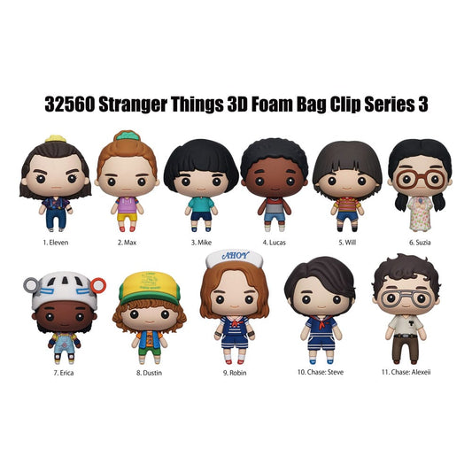 Stranger Things 3D PVC-Taschenanhänger Series 3 Display (24) Image 1
