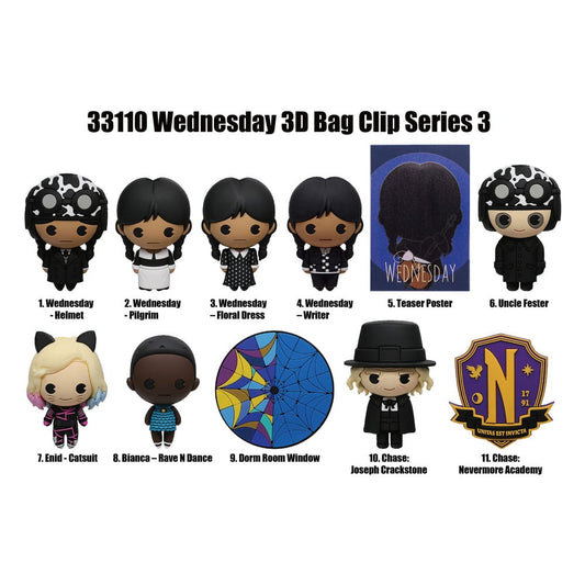 Wednesday 3D PVC-Taschenanhänger Series 3 Display (24) Image 1