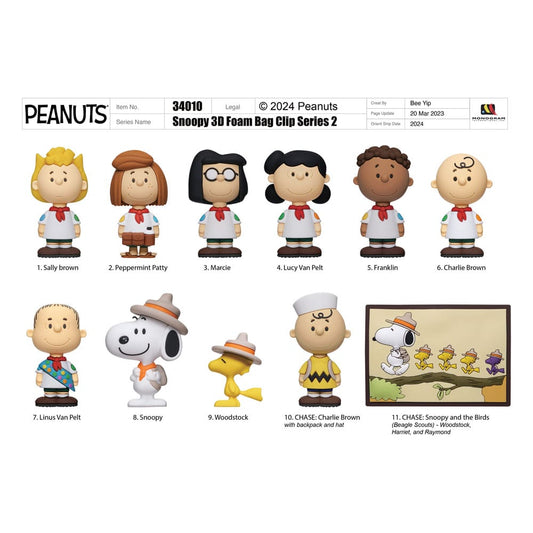 Die Peanuts 3D PVC-Taschenanhänger Snoopy Series 2 Display (24) Image 1