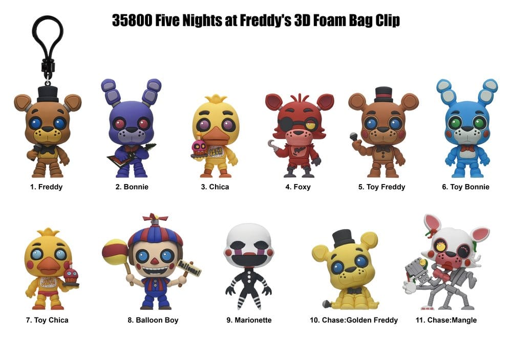 Five Nights at Freddy's 3D PVC-Taschenanhänger Serie 1 Display (24) Image 2