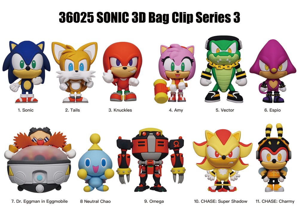 Sonic - The Hedgehog 3D PVC-Taschenanhänger Series 3 Display (24) Image 3