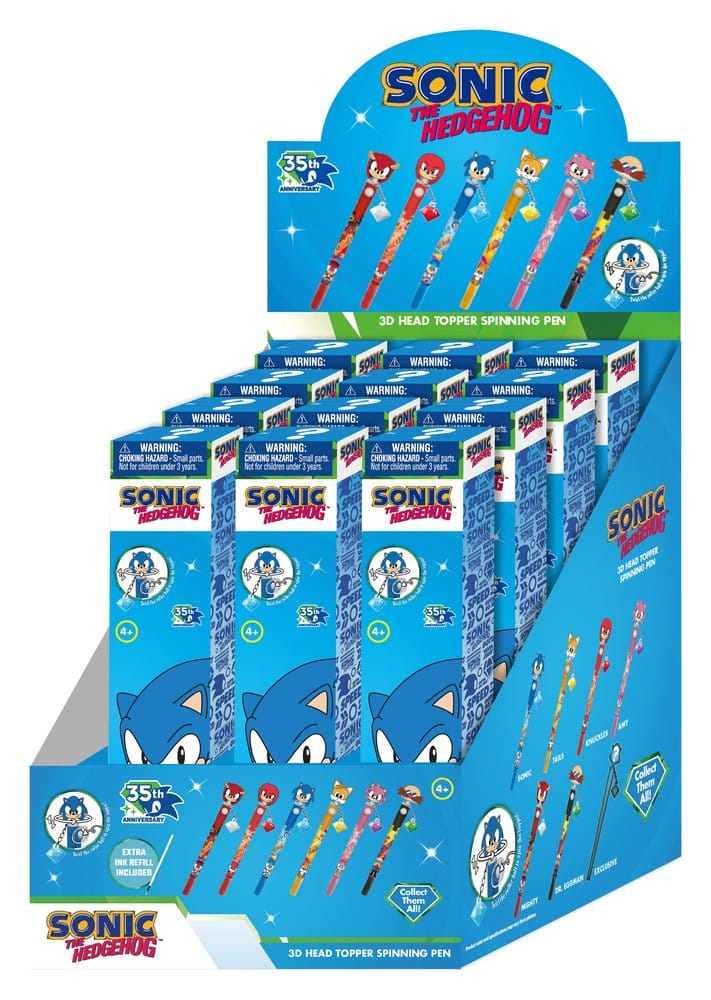 Sonic 3D Head Topper Drehkugelschreiber Display (12) Image 1