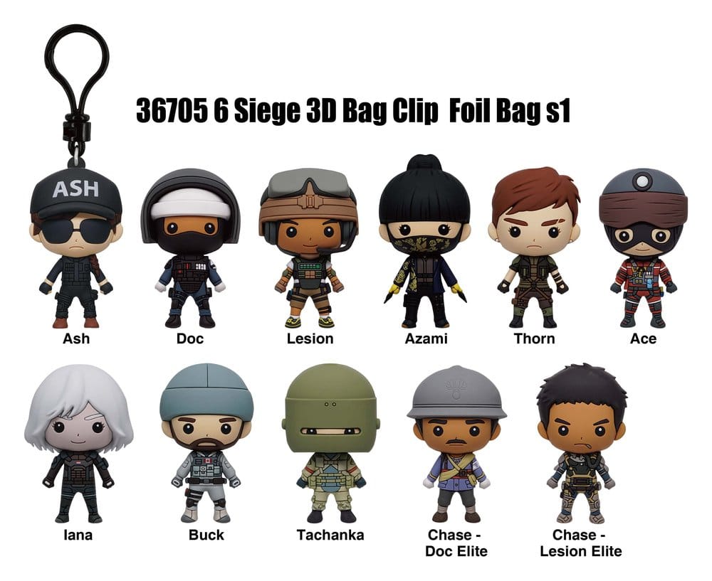 Six Siege 3D PVC-Taschenanhänger Serie 1 Display (24) Image 2
