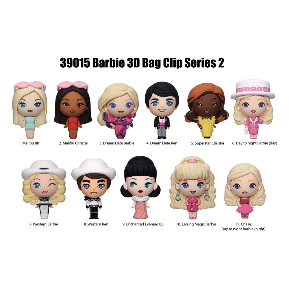 Barbie 3D PVC-Taschenanhänger Serie 2 Display  (24) Image 2