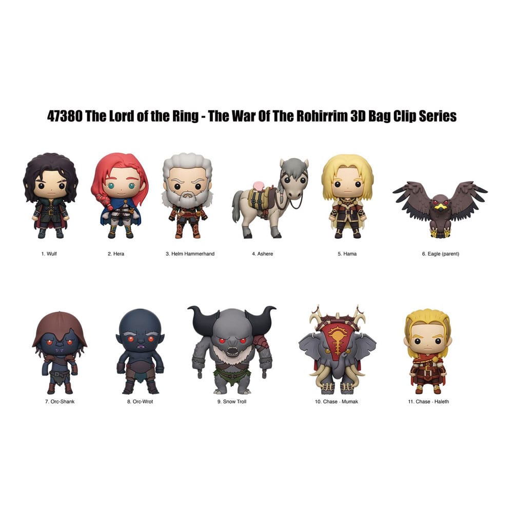 Herr der Ringe: Die Schlacht der Rohirrim 3D PVC-Taschenanhänger Display (24) Image 1