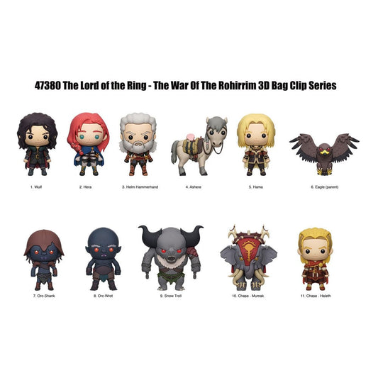 Herr der Ringe: Die Schlacht der Rohirrim 3D PVC-Taschenanhänger Display (24) Image 1