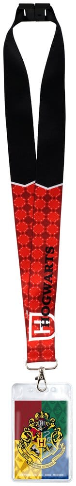 Harry Potter Luxus-Schlüsselband mit Kartenhalter Hogwarts Crest Image