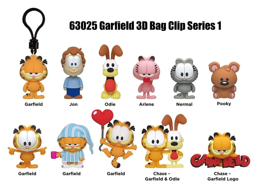 Garfield 3D PVC-Taschenanhänger Serie 1 Display (24) Image 2