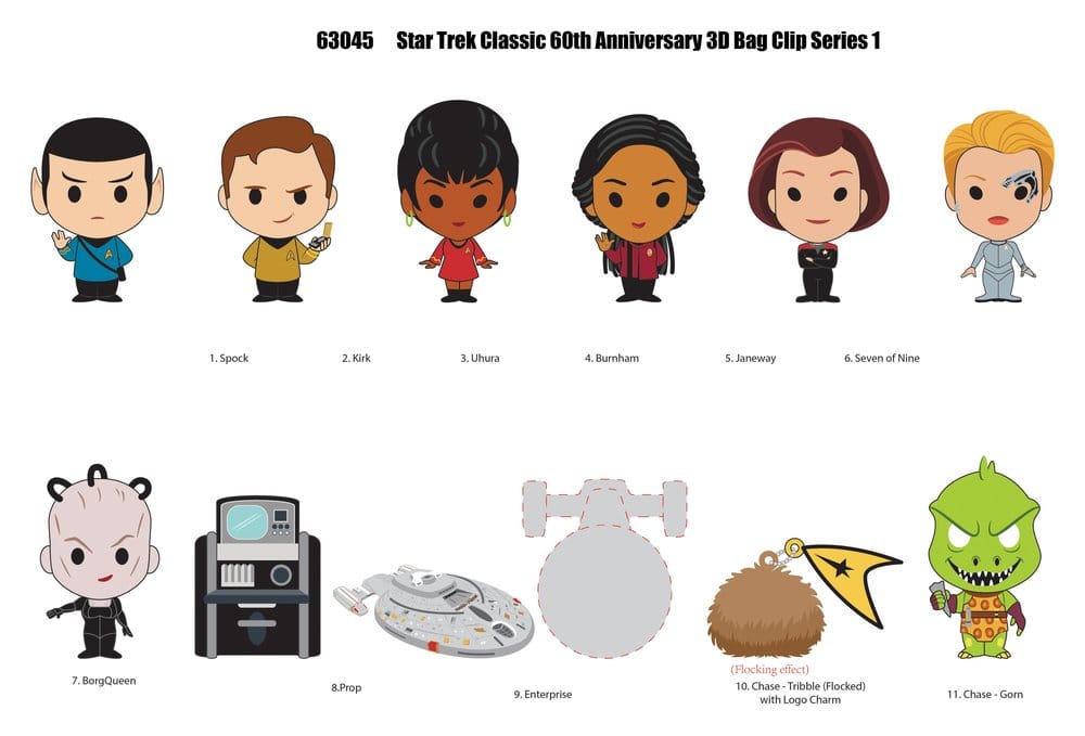 Star Trek 3D PVC-Taschenanhänger Serie 1 Display (24) Image 3