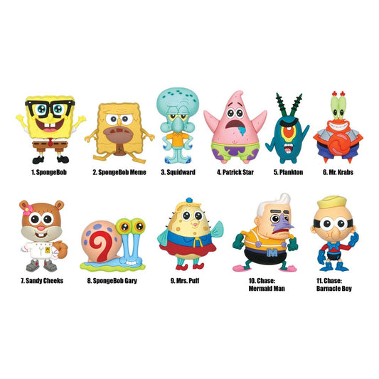 SpongeBob Schwammkopf 3D PVC-Taschenanhänger Classic Series 3 Display (24) Image 1