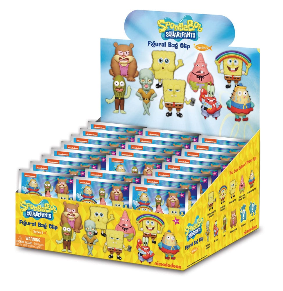 Nickelodeon Classics 3D PVC-Taschenanhänger Series 5 SpongeBob Schwammkopf Display (24) Image 2