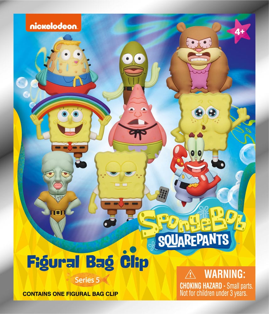Nickelodeon Classics 3D PVC-Taschenanhänger Series 5 SpongeBob Schwammkopf Display (24) Image 3