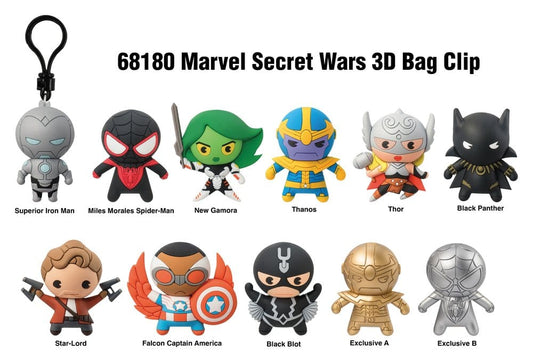 Marvel Secret Wars 3D PVC-Taschenanhänger Serie 1 Blind Bag Display (24) Image 2