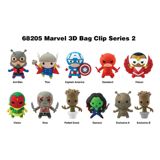 Marvel 3D PVC-Taschenanhänger Series 2 Display (24) Image 2