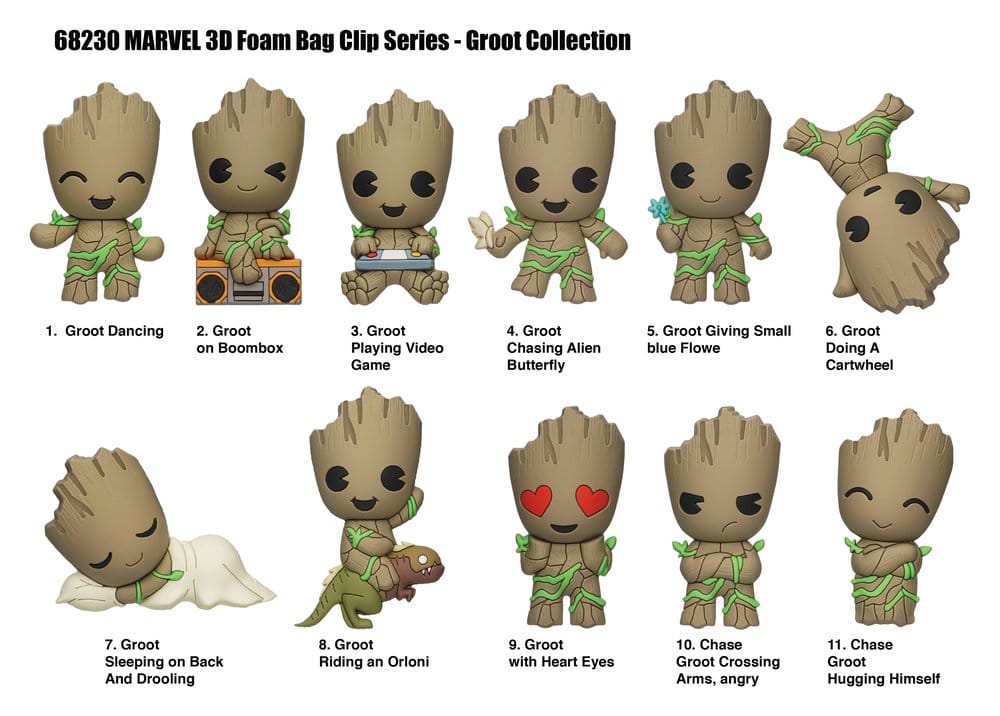 Marvel Groot 3D PVC-Taschenanhänger Serie 1 Blind Bag Display (24) Image 2