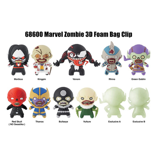 Marvel 3D PVC-Taschenanhänger Series 1 Zombies Display (24) Image 1