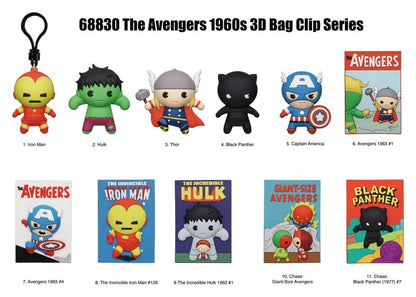 Marvel 3D PVC-Taschenanhänger Serie 1 Avengers 60th Comic Covers Blind Bag Display (24) Image 3