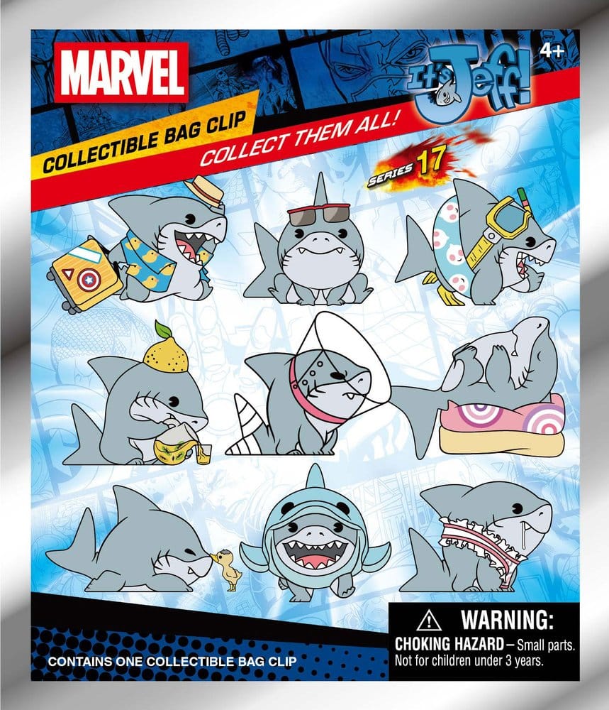 Marvel Rivals 3D PVC-Taschenanhänger Jeff the Land Shark Series 17 Display (24) Image 2