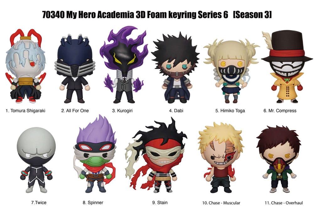 My Hero Academia 3D PVC-Taschenanhänger Serie 6 Display  (24) Image 2