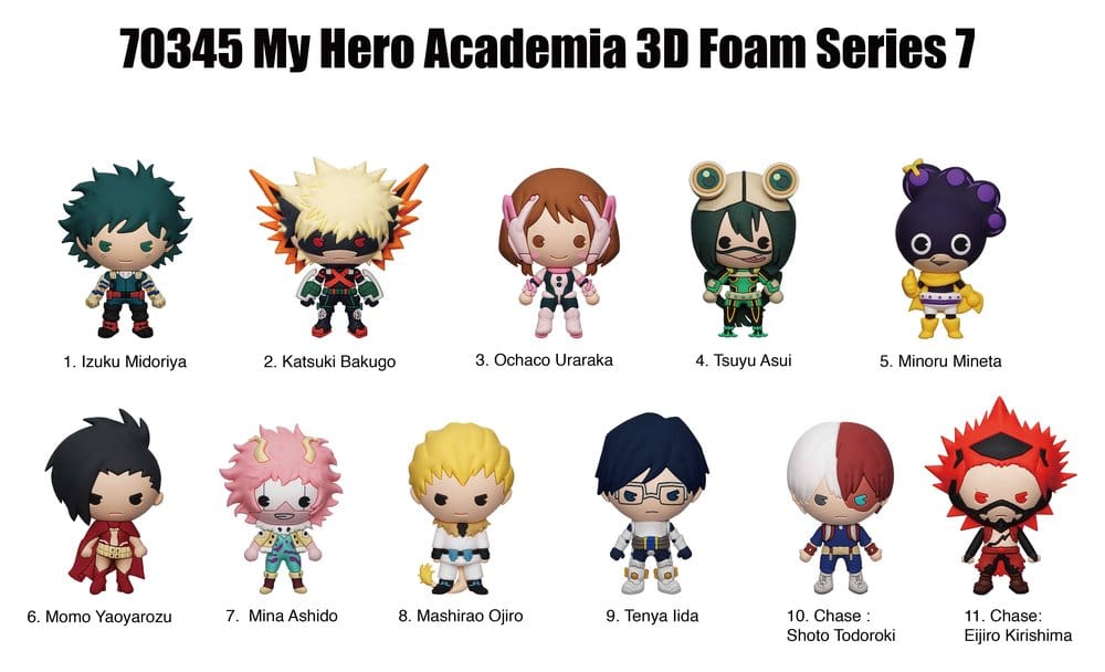 My Hero Academia 3D PVC-Taschenanhänger Serie 7 Display (24) Image 2