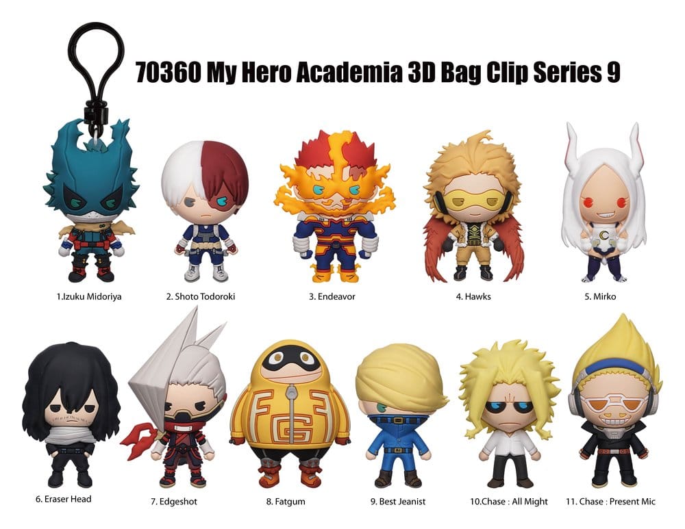 My Hero Academia 3D PVC-Taschenanhänger Serie 9 Blind Bag Display (24) Image 1