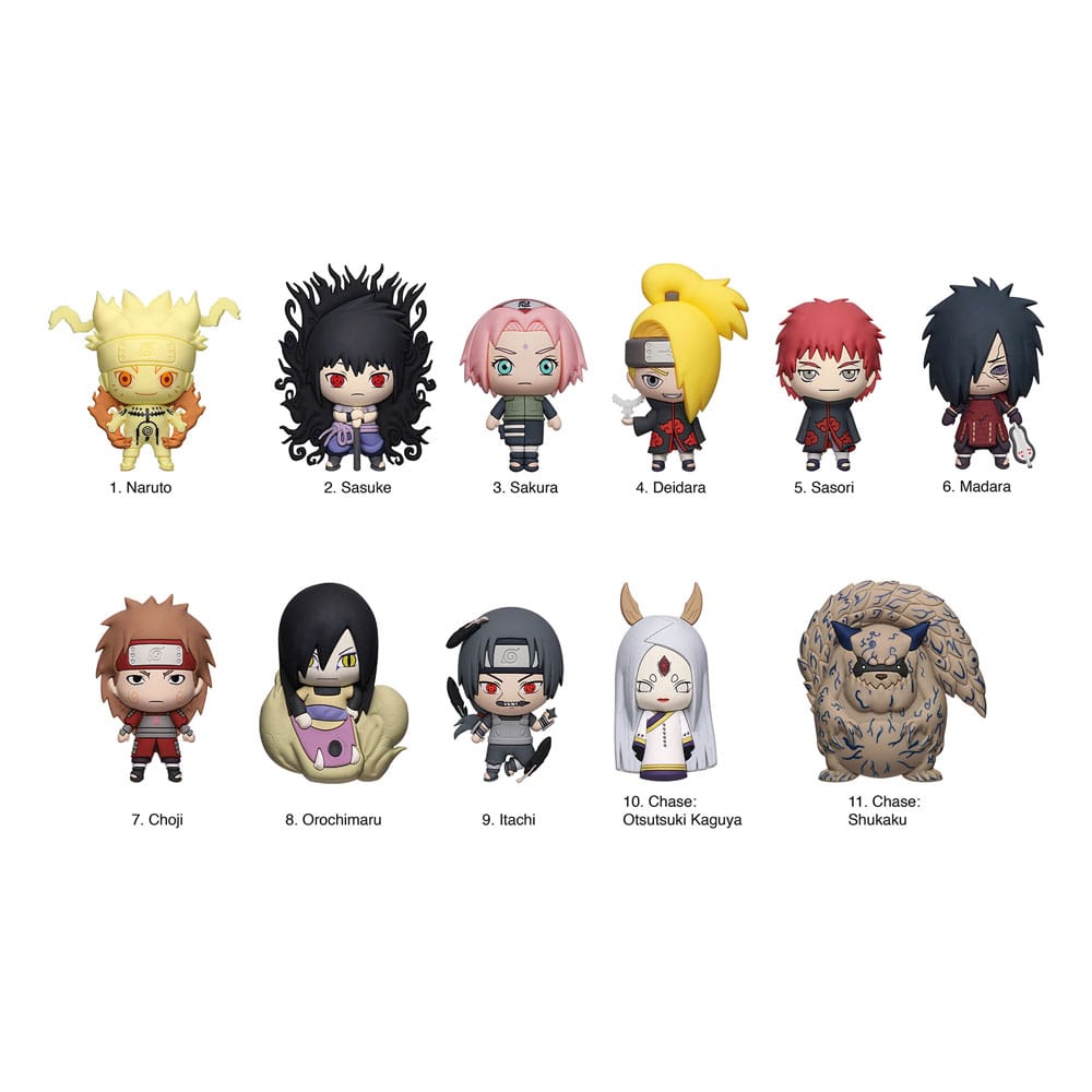 Naruto 3D PVC-Taschenanhänger Series 6 Display (24) Image 1