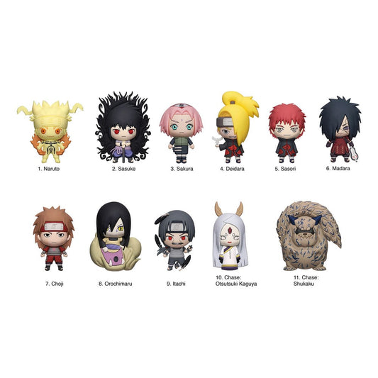Naruto 3D PVC-Taschenanhänger Series 6 Display (24) Image 1