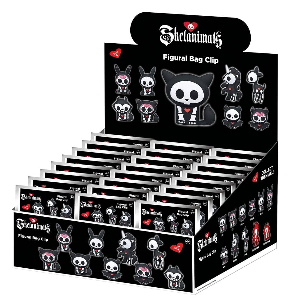 Skelanimals 3D PVC-Taschenanhänger Serie 1 Blind Bag Display (24) Image 1