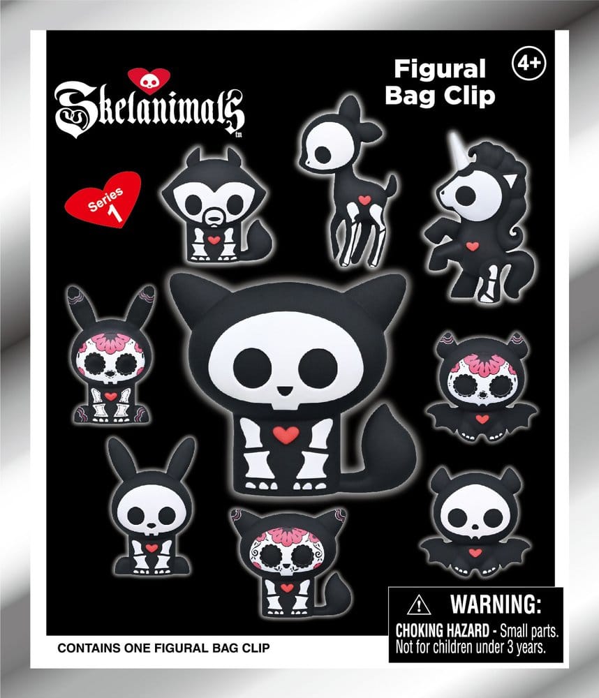 Skelanimals 3D PVC-Taschenanhänger Serie 1 Blind Bag Display (24) Image 2