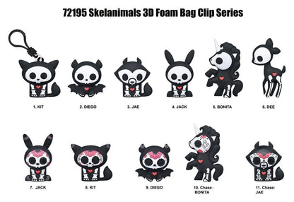 Skelanimals 3D PVC-Taschenanhänger Serie 1 Blind Bag Display (24) Image 3