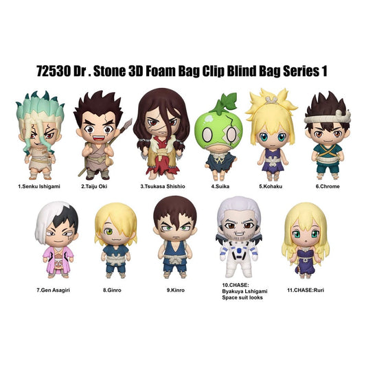 Dr. Stone 3D PVC-Taschenanhänger Series 1 Display (24) Image 1