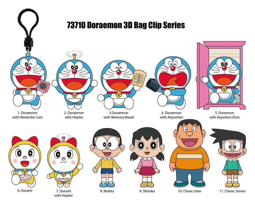 Doraemon 3D PVC-Taschenanhänger Serie 1 Display (24) Image 2
