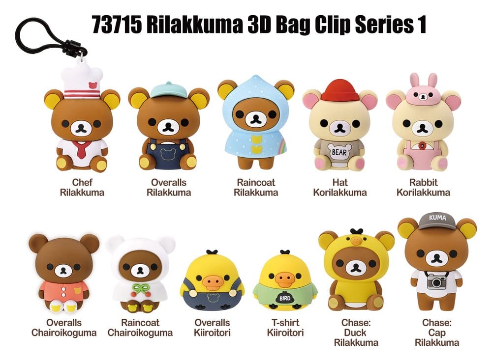 Rilakkuma 3D PVC-Taschenanhänger Serie 1 Blind Bag Display (24) Image 3