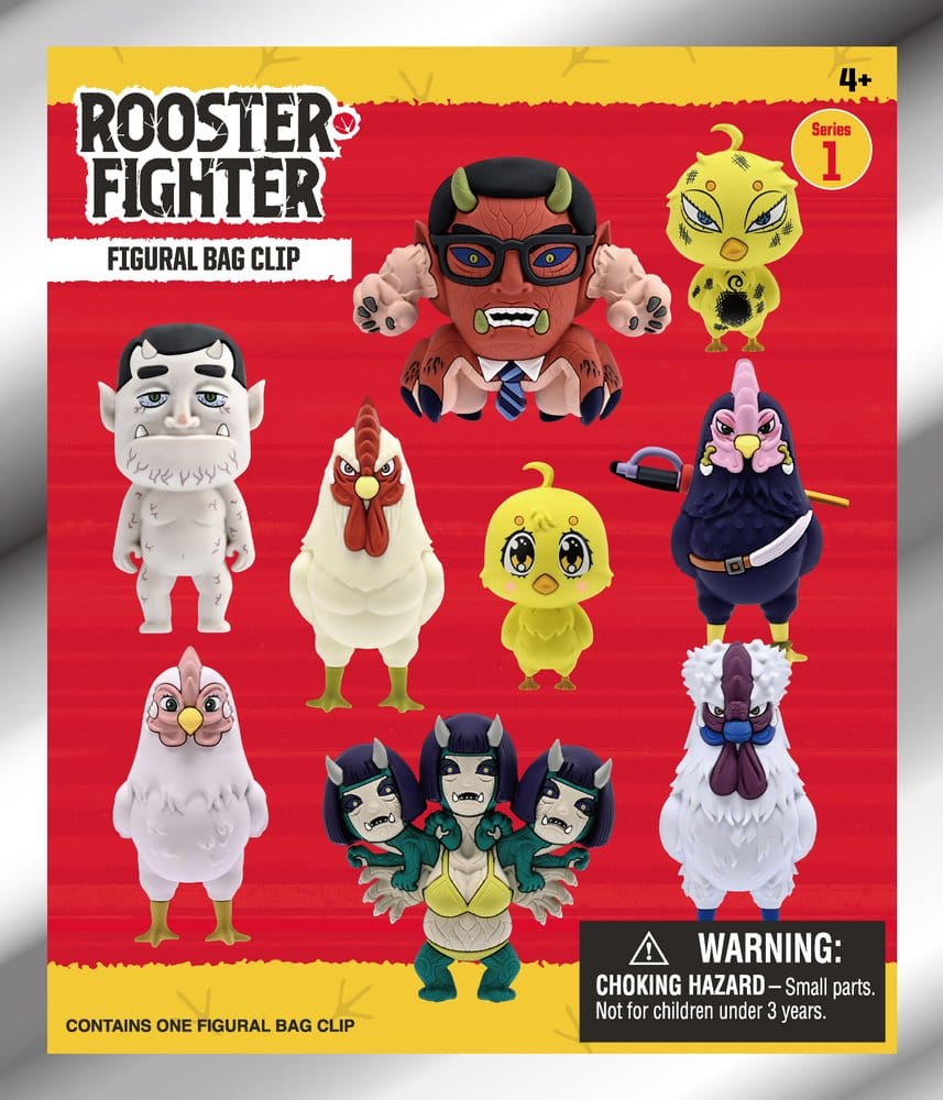 Rooster Fighter 3D PVC-Taschenanhänger Serie 1 Blind Bag Display (24) Image 2