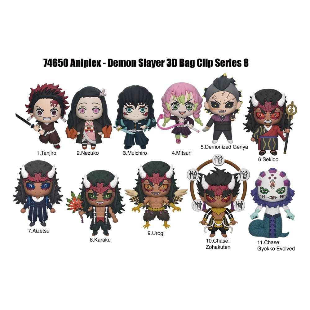 Demon Slayer Season 3 3D PVC-Taschenanhänger Serie 8 Display  (24) Image 2