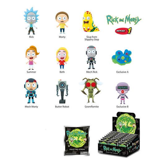 Rick and Morty 3D PVC-Taschenanhänger Series 1 Display (24) Image