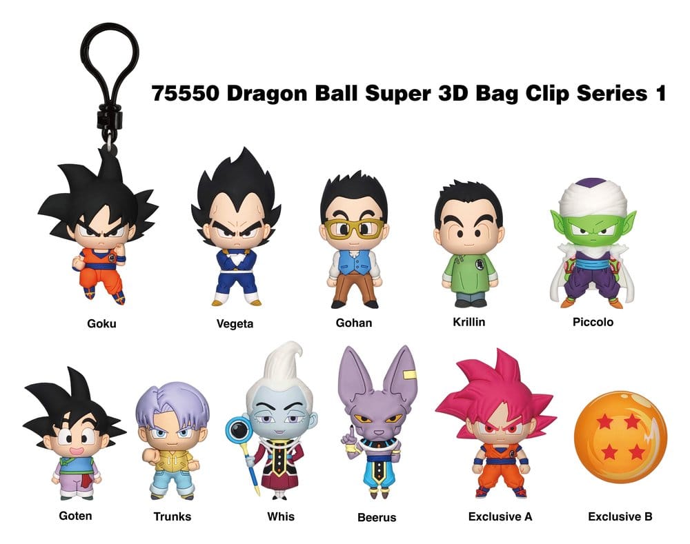 Dragon Ball Super 3D PVC-Taschenanhänger Serie 1 Display (24) Image 2