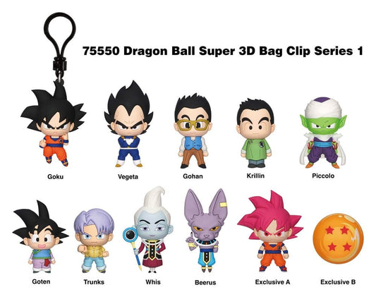 Dragon Ball Super 3D PVC-Taschenanhänger Serie 1 Display (24) Image 2