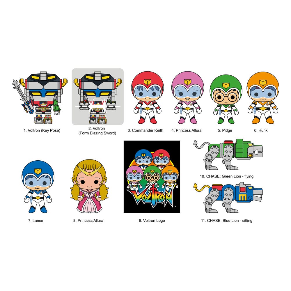 Voltron 3D PVC-Taschenanhänger 40th Anniversary Display (24) Image 1