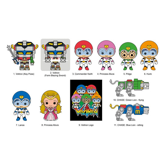 Voltron 3D PVC-Taschenanhänger 40th Anniversary Display (24) Image 1
