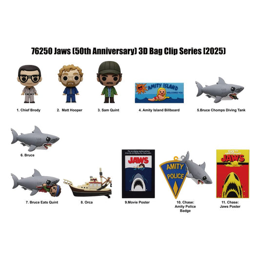 Der weiße Hai 3D PVC-Taschenanhänger 50th Anniversary Series 1 Display (24) Image 1