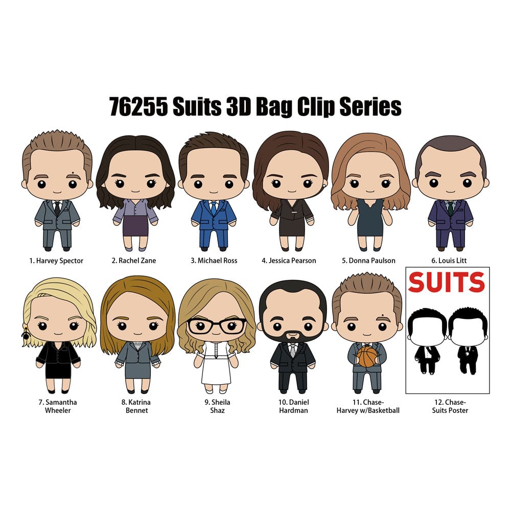 Suits 3D PVC-Taschenanhänger Series 1 Display (24) Image 1