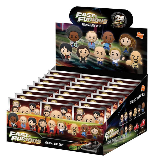 Fast & Furious 25th Anniversary 3D PVC-Taschenanhänger Serie 1 Blind Bag Display (24) Image 1