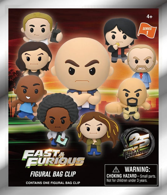 Fast & Furious 25th Anniversary 3D PVC-Taschenanhänger Serie 1 Blind Bag Display (24) Image 2