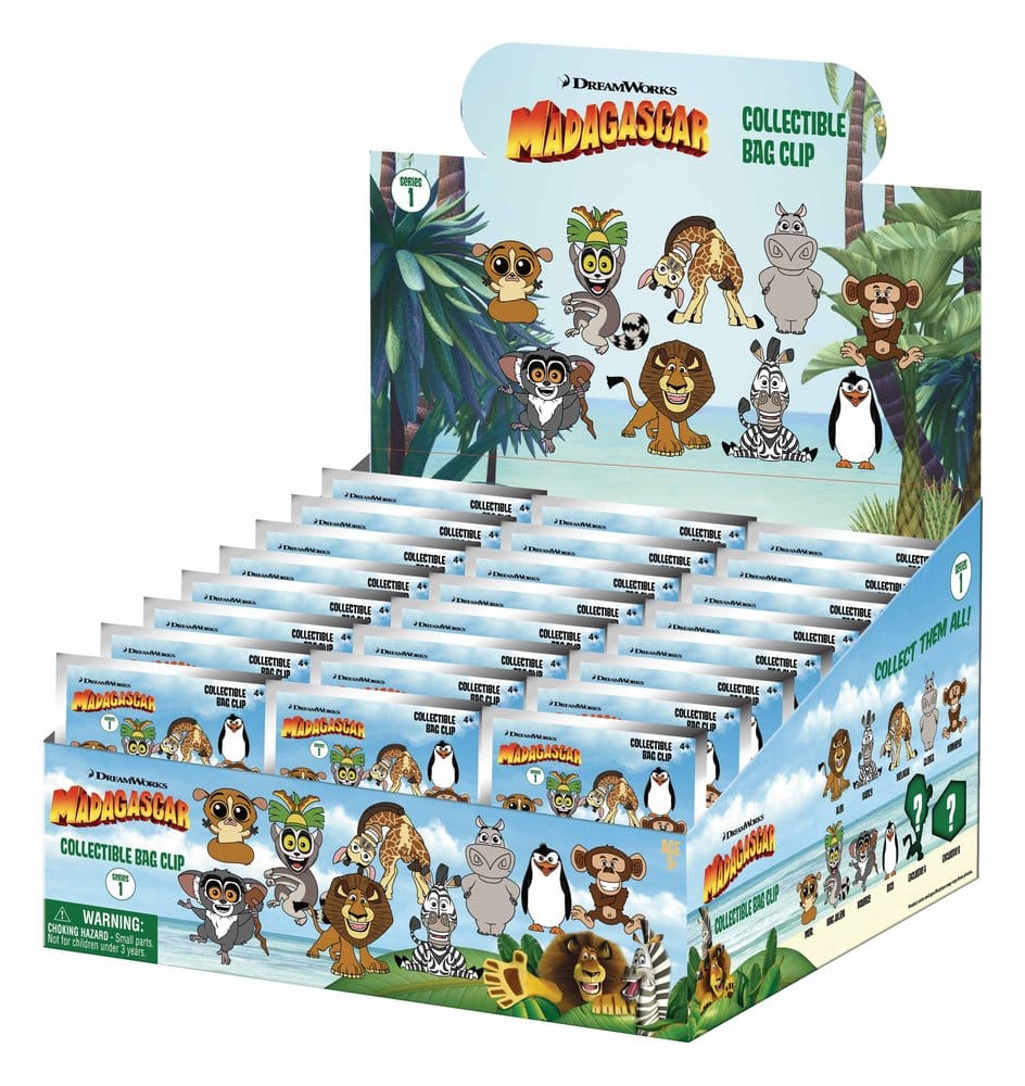 Madagascar 3D PVC-Taschenanhänger Serie 1 Display (24) Image 1