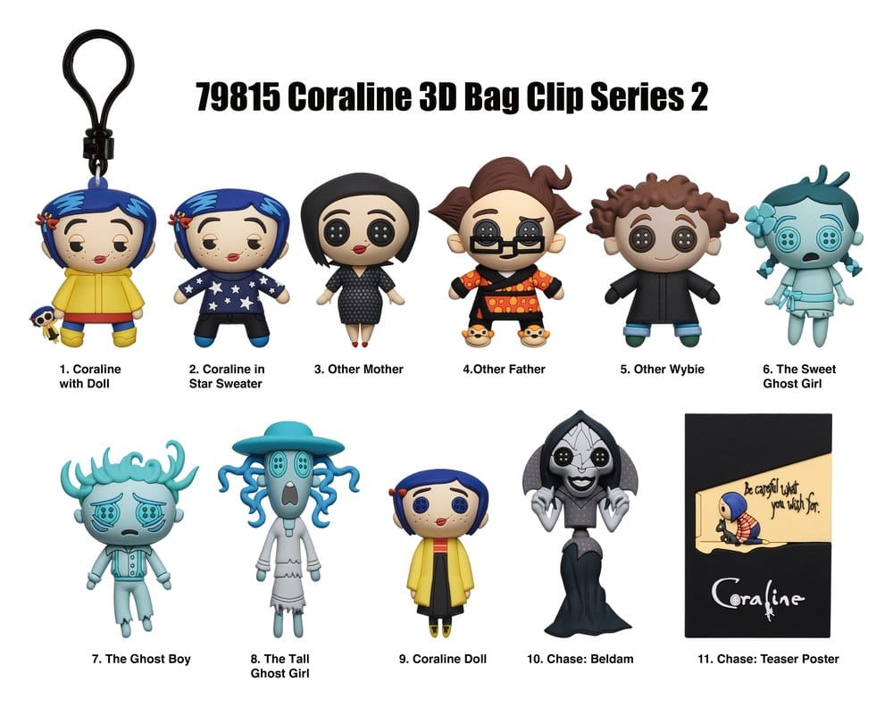 Coraline 3D PVC-Taschenanhänger Serie 2 Display (24) Image 2