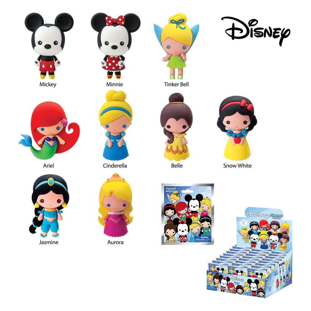 Disney 3D PVC-Taschenanhänger Serie 1 Display (24) Image