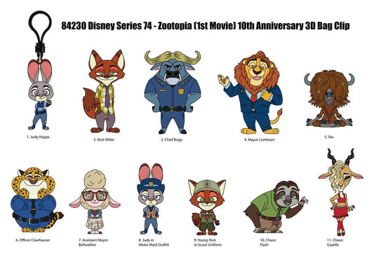 Zootopia 3D PVC-Taschenanhänger Serie 73 Display (24) Image 2